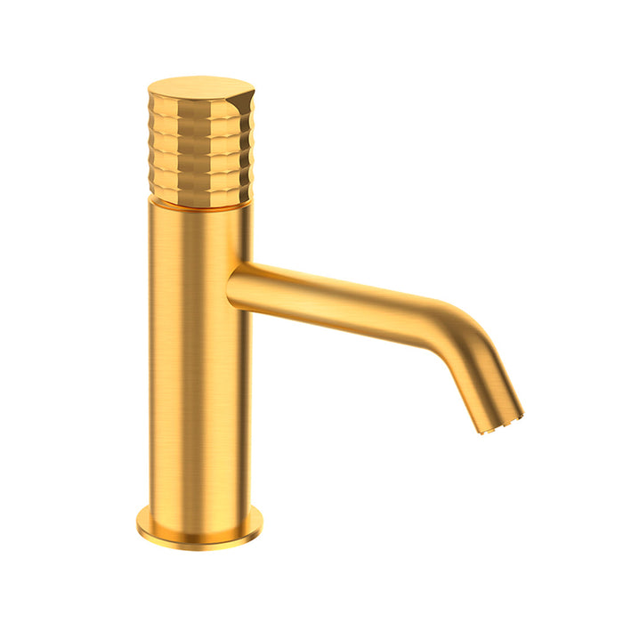 Aura Bathroom Faucet - Single Hole - 7" Brass/Brushed Gold