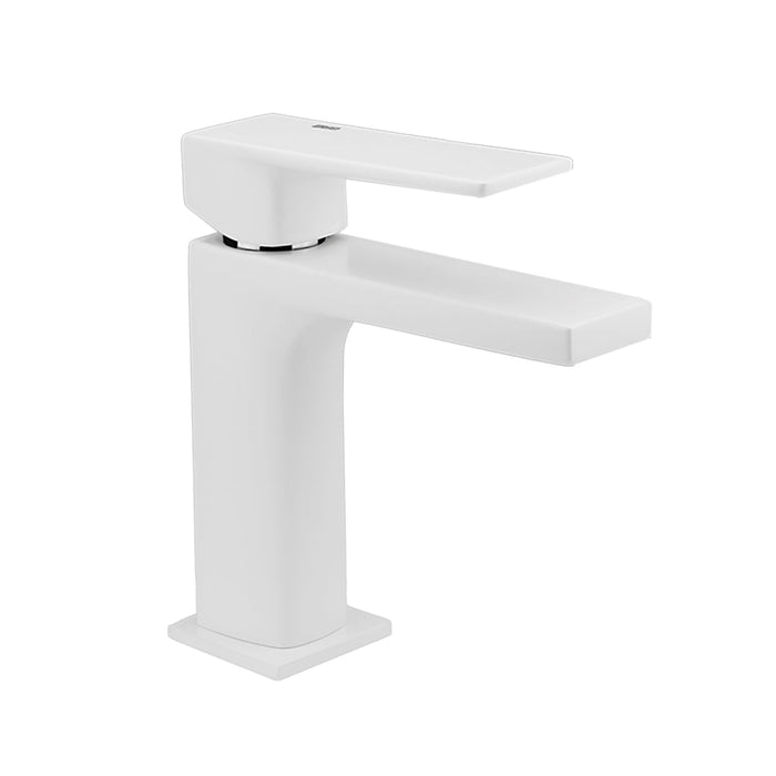 Kala Bathroom Faucet - Single Hole - 7" Brass/Matt White