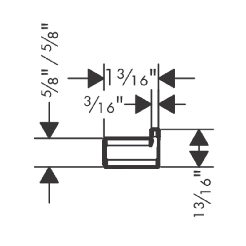 Addstoris Single Hook - Wall Mount - 1" Brass/Polished Chrome
