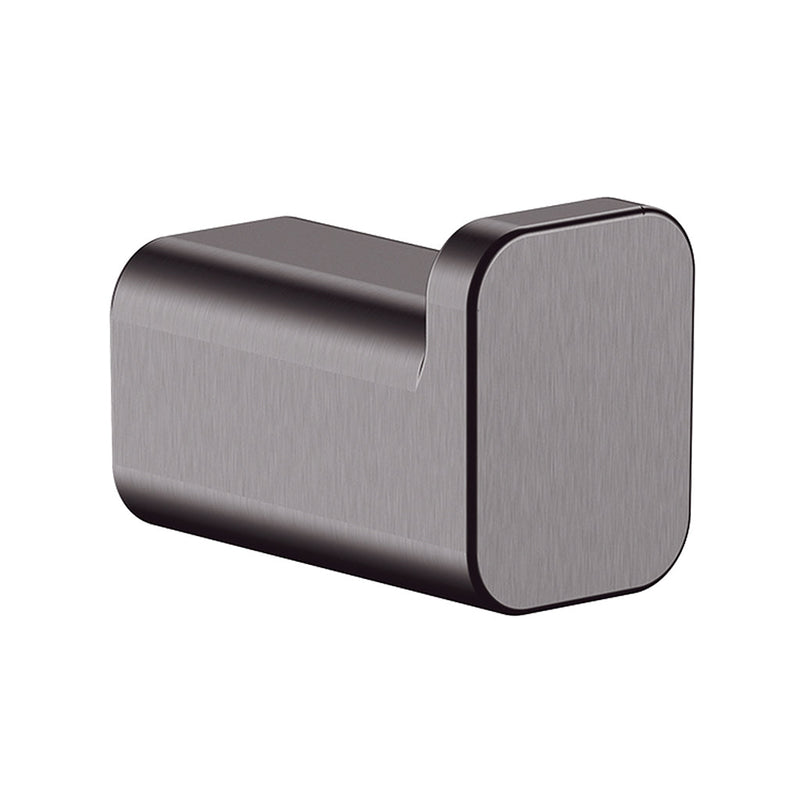 Addstoris Single Hook - Wall Mount - 1" Brass/Brushed Black Chrome