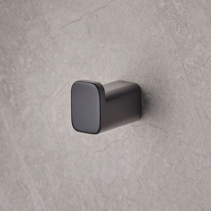 Addstoris Single Hook - Wall Mount - 1" Brass/Matt Black