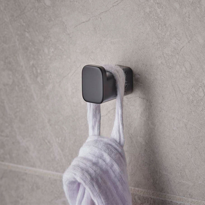 Addstoris Single Hook - Wall Mount - 1" Brass/Matt Black