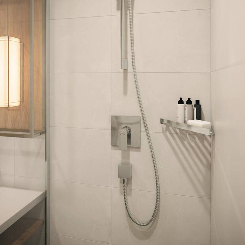 Addstoris Corner Shower Basket - Wall Mount - 12" Brass/Polished Chrome