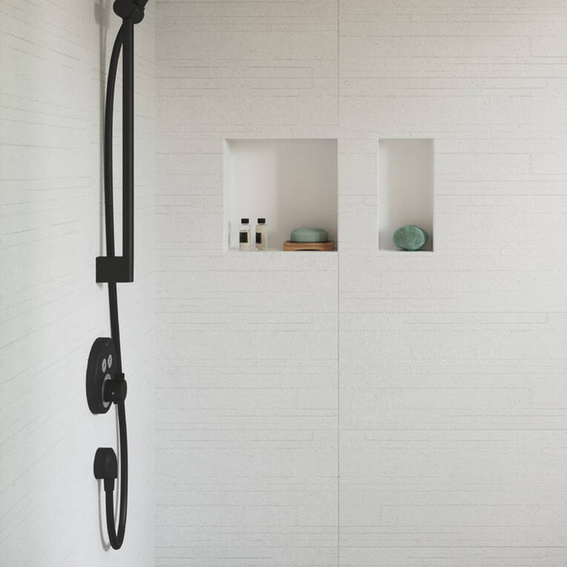 Showerselect S 2 Way Thermostatic Trim Shower Mixer - Wall Mount - 6" Brass/Matt Black