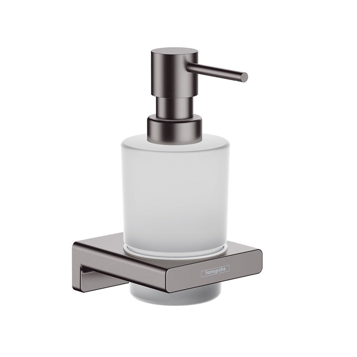 Addstoris Soap Dispenser - Wall Mount - 7" Brass/Brushed Black Chrome