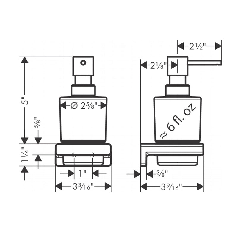 Addstoris Soap Dispenser - Wall Mount - 7" Brass/Brushed Nickel