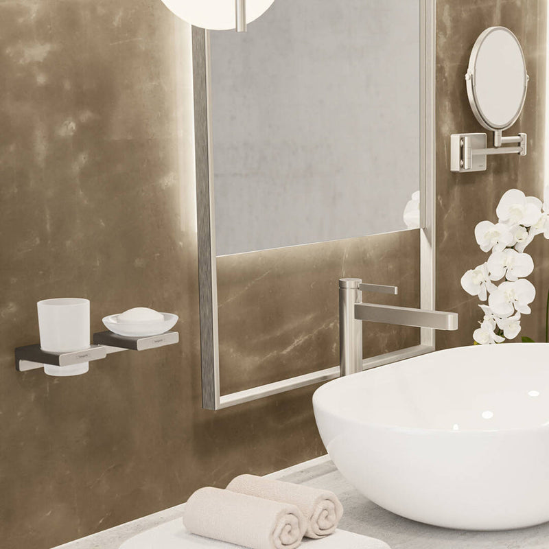 Addstoris Soap Dish - Wall Mount - 5" Brass/Brushed Nickel