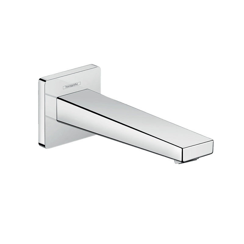 Metropol Tub Spout - Wall Mount - 8" Brass/Polished Chrome