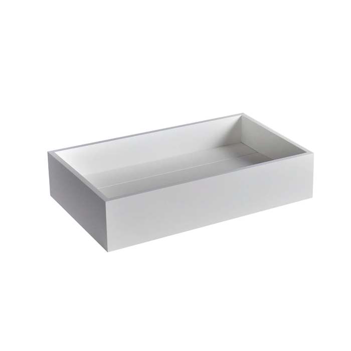 Solidpure Vessel Bathroom Sink - Extra Large Vessel - 20" Solid Surface/White