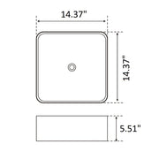Anubis Bathroom Sink - Vessel - 15" Porcelain/Gloss White