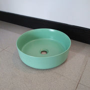 Osiris Bathroom Sink - Vessel - 14" Porcelain/Matt Green