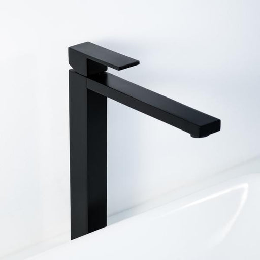 Devon Vessel Bathroom Faucet - Single Hole - 12" Brass/Matt Black