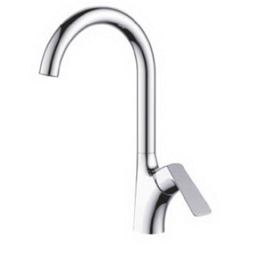 Duck Kitchen Faucet - Single Hole - 13" Brass/Polished Chrome