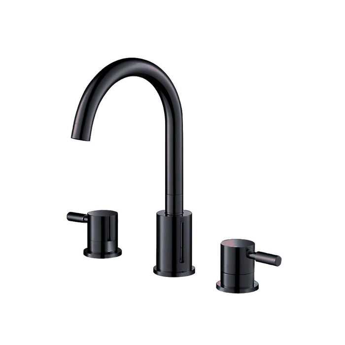 Serie 100 Bathroom Faucet - Widespread - 8" Brass/Matt Black