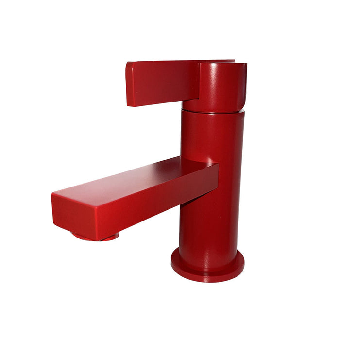 Serie 145 Bathroom Faucet - Single Hole - 6" Brass/Deep Red