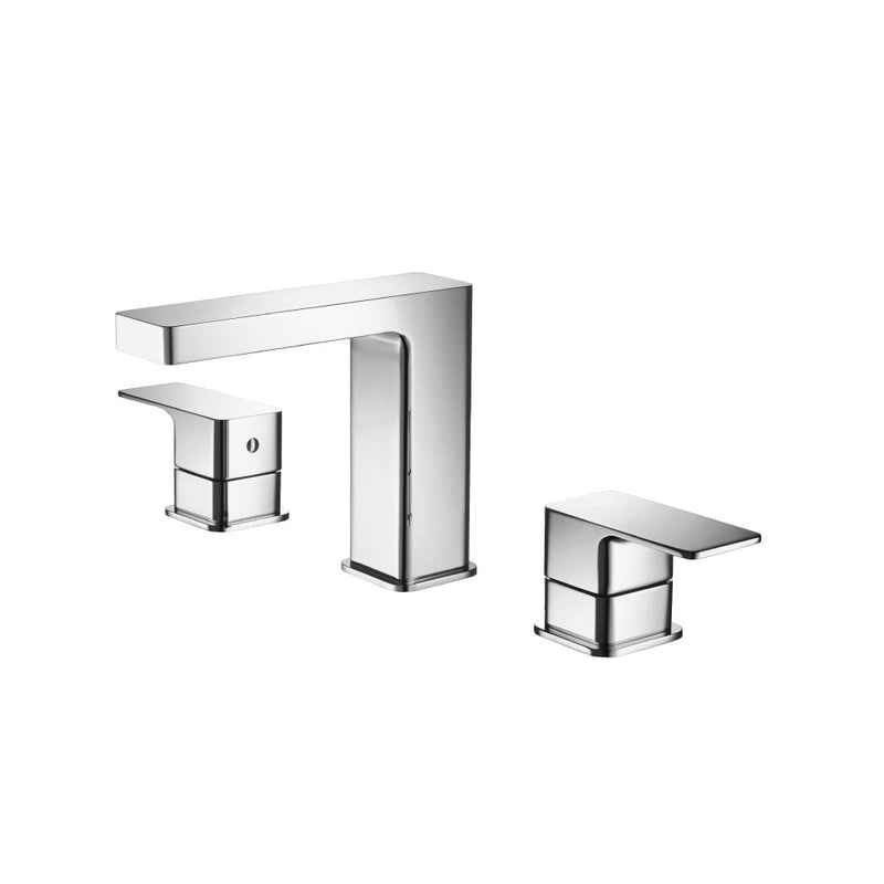 Serie 196 Bathroom Faucet - Widespread - 8" Brass/Polished Chrome