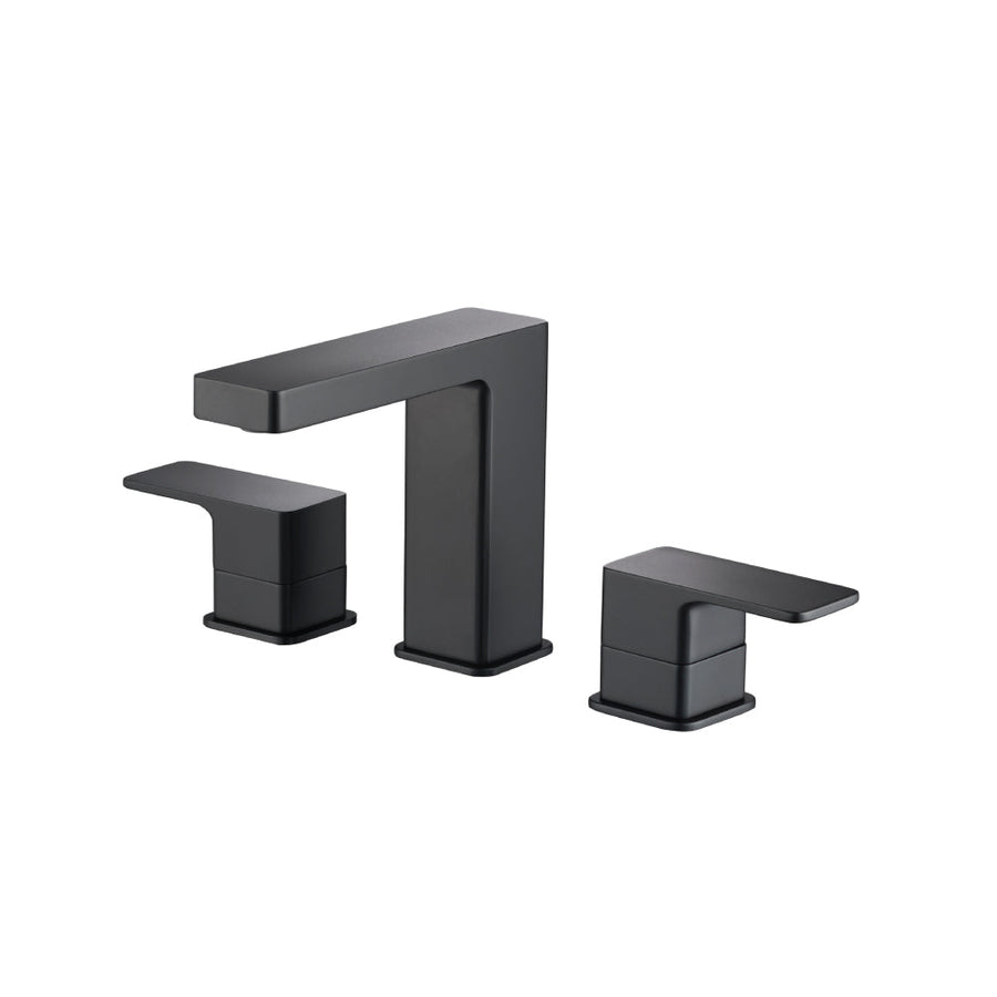 Serie 196 Bathroom Faucet - Widespread - 8" Brass/Matt Black