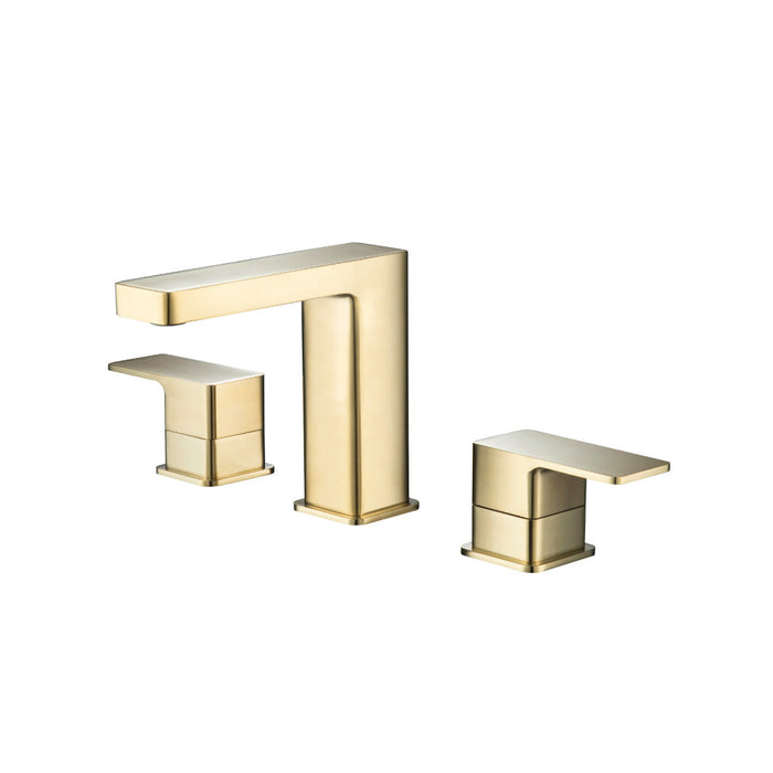 Serie 196 Two Handle Bathroom Faucet - Widespread - 8" Brass/Satin Brass