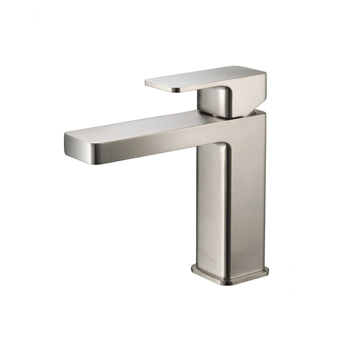 Serie 196 Bathroom Faucet - Single Hole - 6" Brass/Brushed Nickel