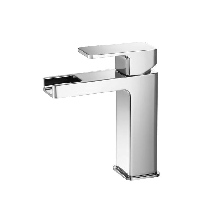 Serie 196 Cascade Flow Bathroom Faucet - Single Hole - 6" Brass/Polished Chrome