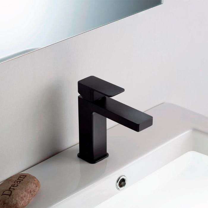 Serie 196 Bathroom Faucet - Single Hole - 6" Brass/Matt Black