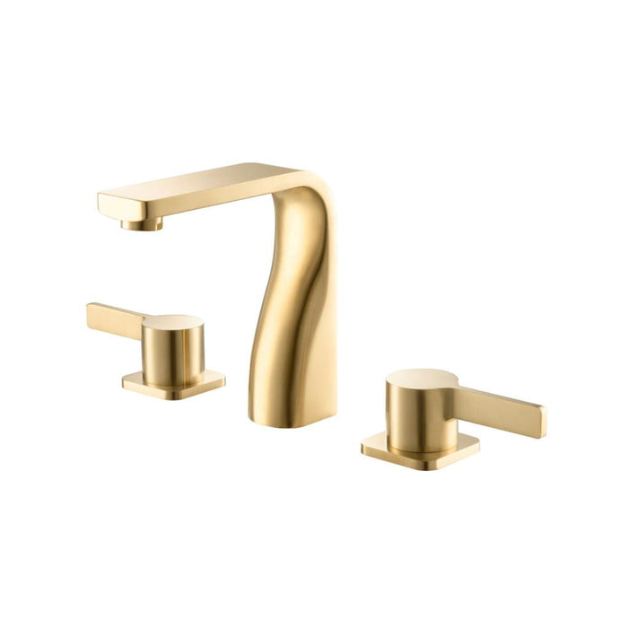 Serie 260 Bathroom Faucet - Widespread - 15" Brass/Satin Brass