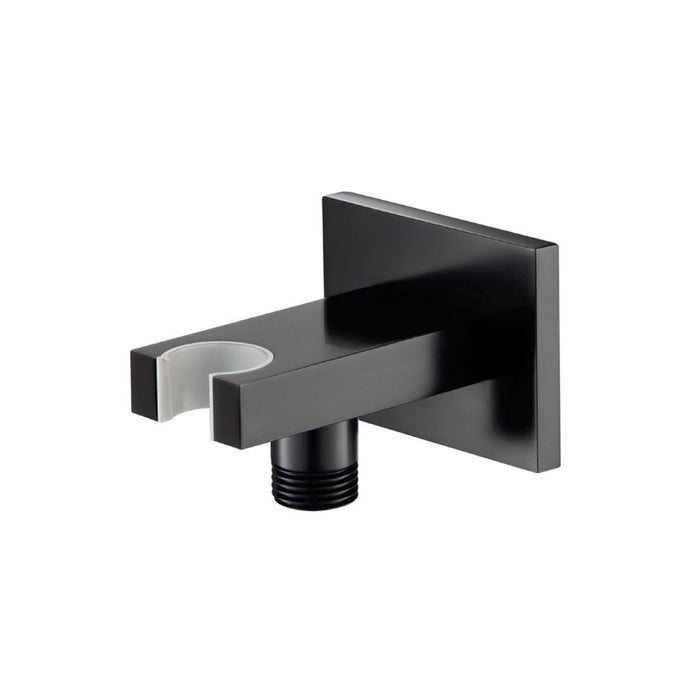 Universal Hand Shower Holder Connector - Wall Mount - 3" Brass/Matt Black