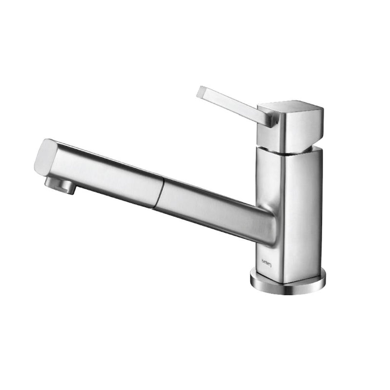 Smallie Pull Out Kitchen Faucet - Single Hole - 7" Stainless Steel/Stainless Steel