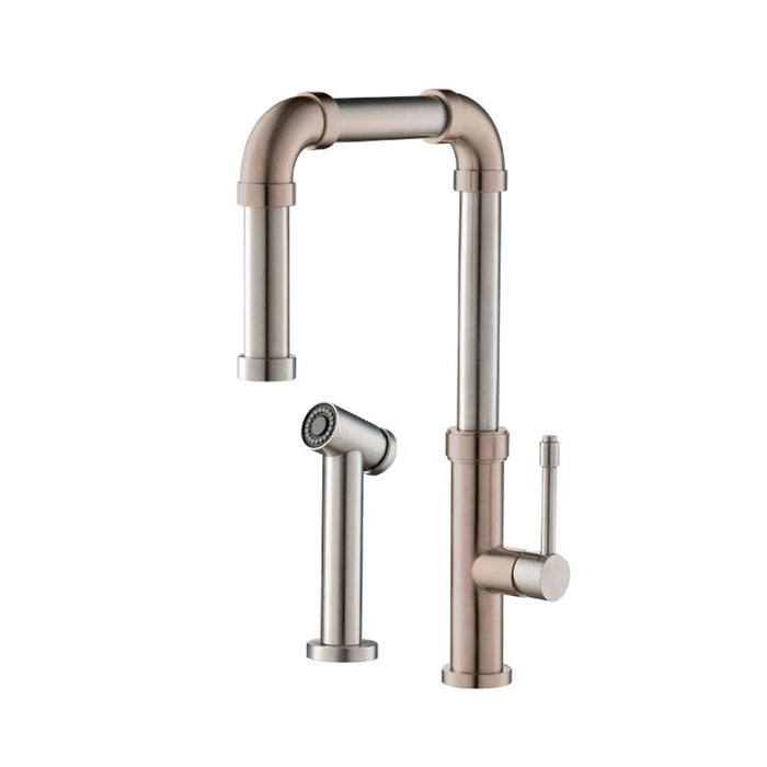 K.1500 Kitchen Faucet - Widespread - " Stainless Steel/Polished Steel