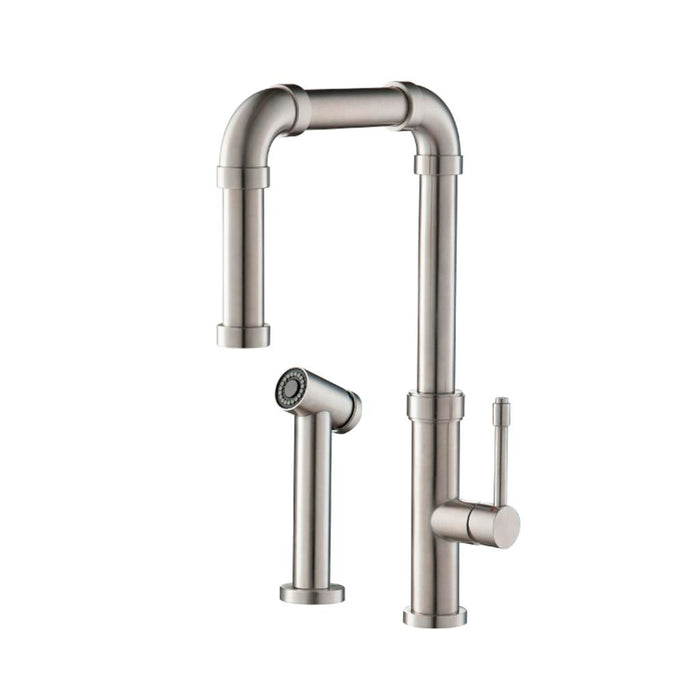 K.1500 Kitchen Faucet - Widespread - " Stainless Steel/Stainless Steel