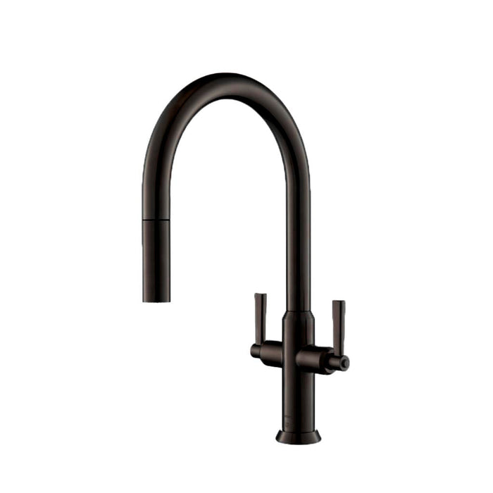 K.1800 Kitchen Faucet - Single Hole - " Stainless Steel/Matt Black