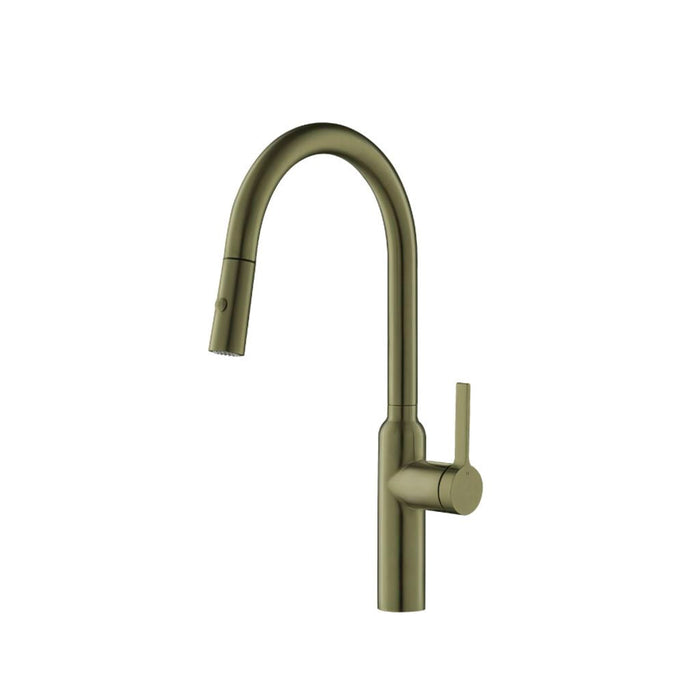 Ziel Kitchen Faucet - Single Hole - 18" Stainless Steel/Army Green