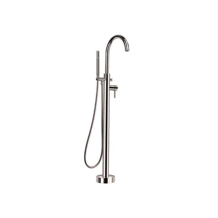 Serie 100 Tub Faucet - Floor Mount - " Brass/Brushed Nickel