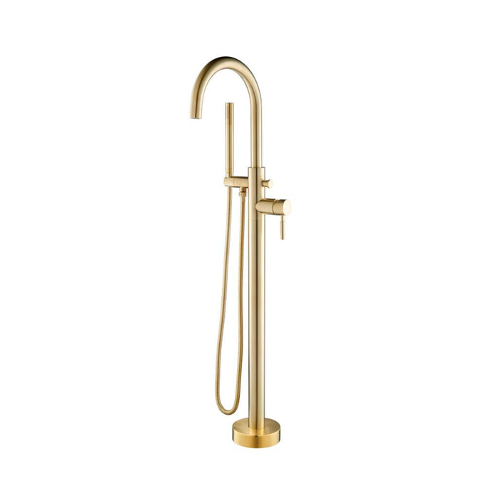 Serie 100 Tub Faucet - Floor Mount - " Brass/Satin Brass