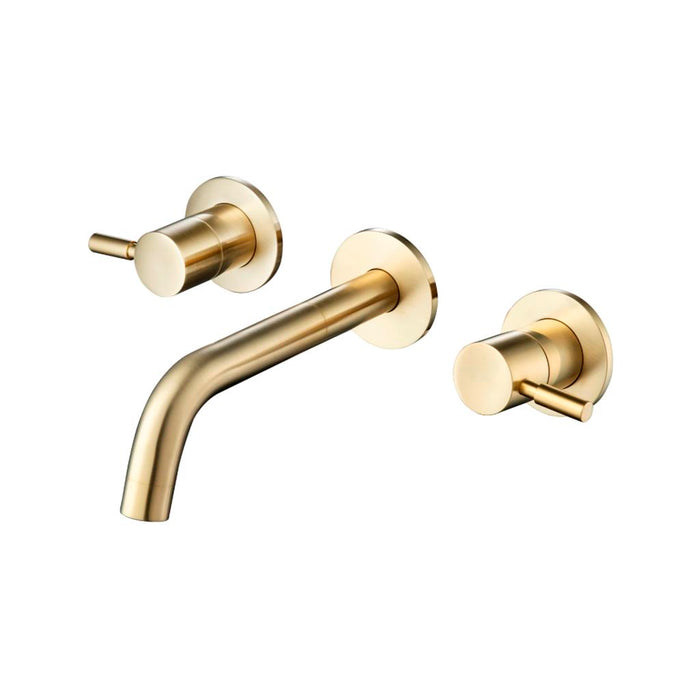 Serie 100 Tub Faucet - Widespread - 9" Brass/Satin Brass