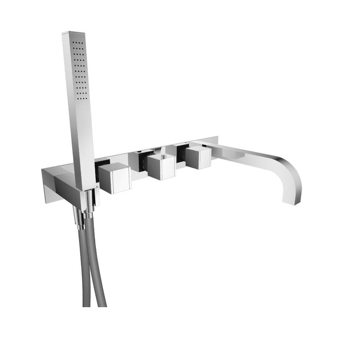 Serie 150 Tub Faucet - Widespread - 14" Brass/Polished Chrome