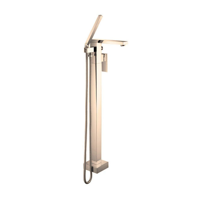 Serie 160 Tub Faucet - Floor Mount - 34" Brass/Polished Nickel
