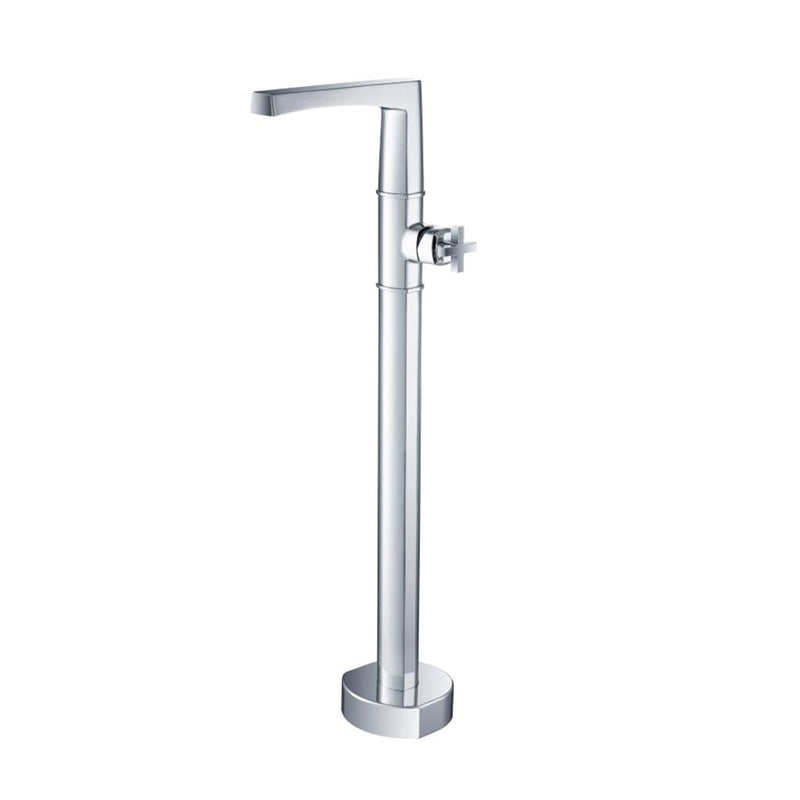 Serie 240 Complete Tub Faucet - Floor Mount - 37" Brass/Polished Chrome