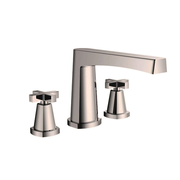 Serie 240 Tub Faucet - Widespread - 14" Brass/Brushed Nickel
