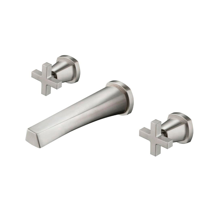 Serie 240 Tub Faucet - Wall Mount - 11" Brass/Brushed Nickel