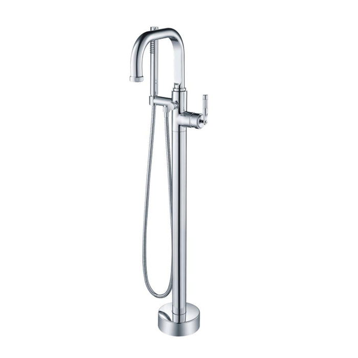 Serie 250 Tub Faucet - Floor Mount - 40" Brass/Polished Chrome