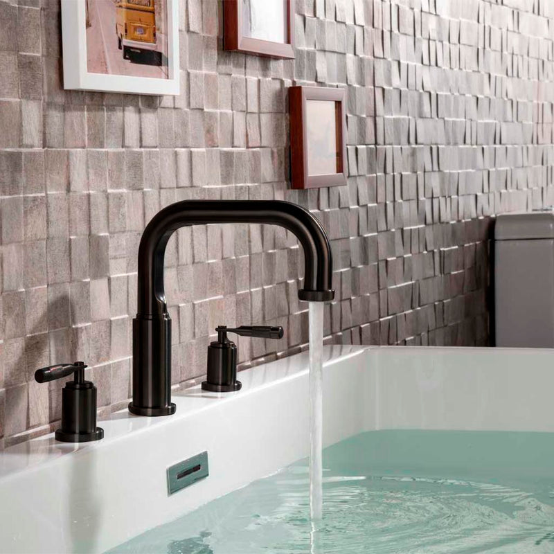 Serie 250 Complete Tub Faucet - Widespread - 8" Brass/Matt Black