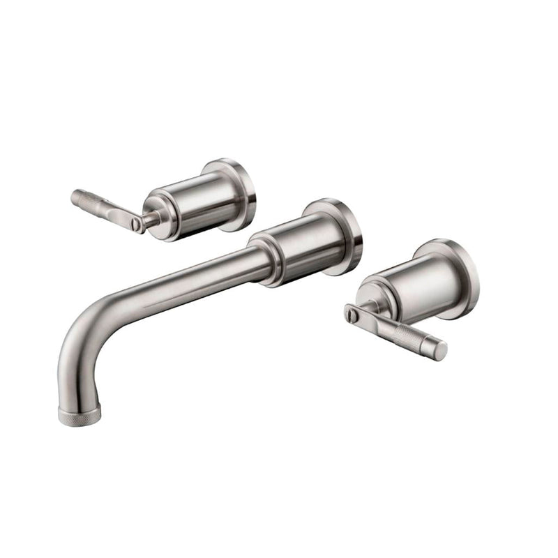 Serie 250 Complete Tub Faucet - Widespread-Wall Mount - 8" Brass/Brushed Nickel