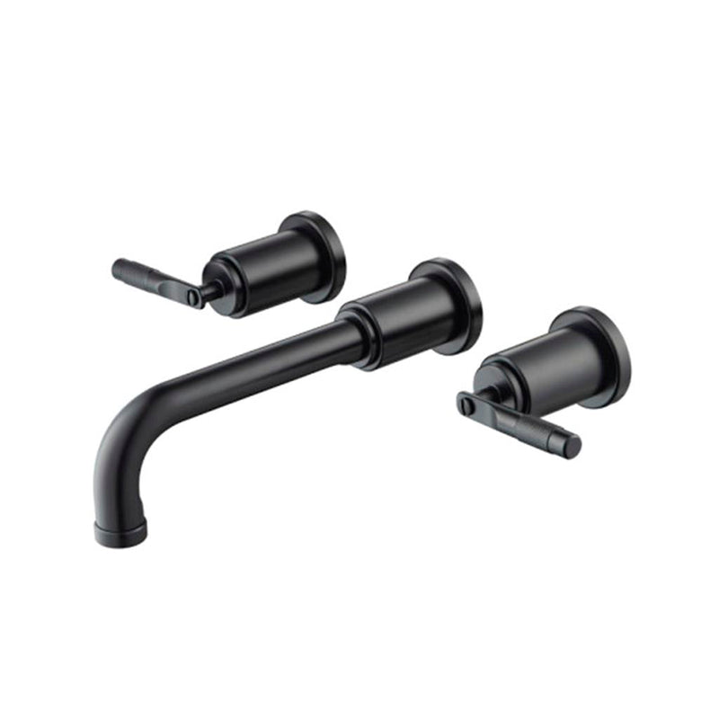 Serie 250 Complete Tub Faucet - Widespread-Wall Mount - 8" Brass/Matt Black