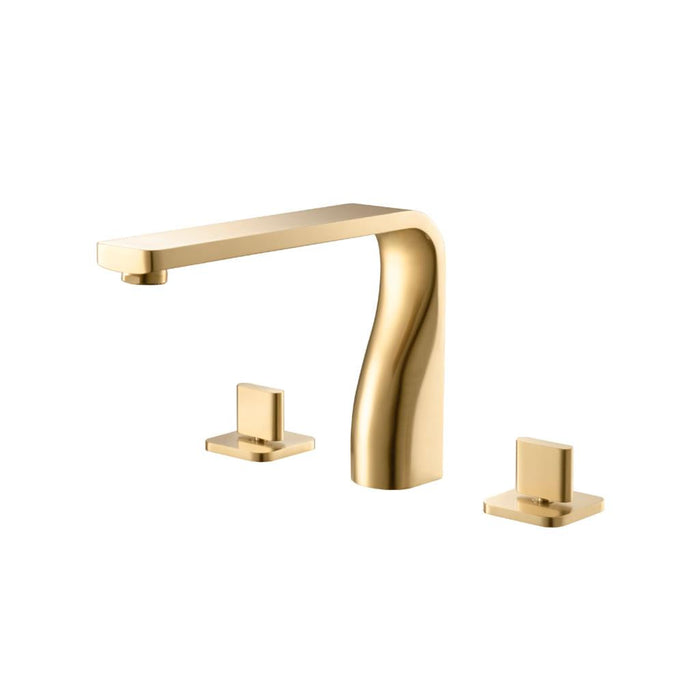 Serie 260 Tub Faucet - Widespread - 9" Brass/Satin Brass
