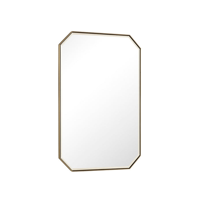 Rohe Octagonal Vanity Mirror - Wall Mount - 24" Brass/Glass/Champagne Brass