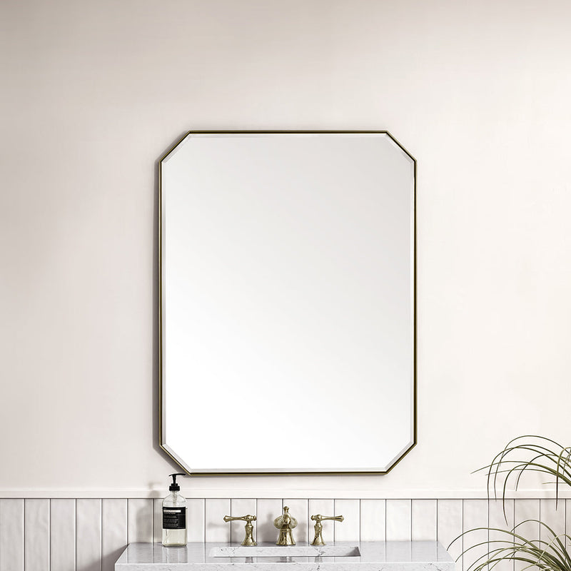 Rohe Octagonal Vanity Mirror - Wall Mount - 30" Brass/Glass/Champagne Brass