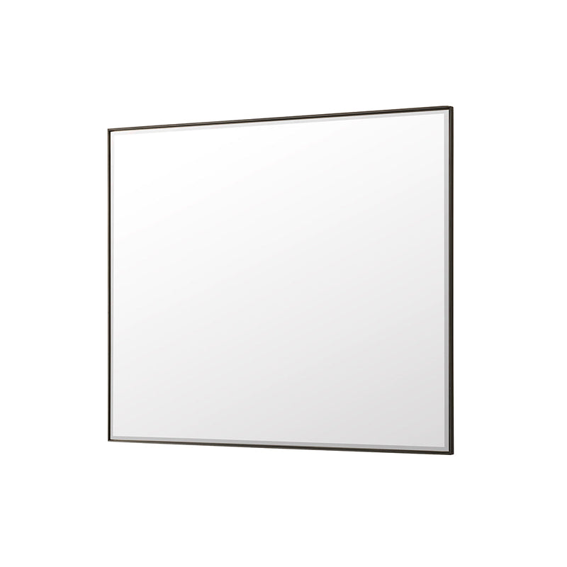 Rohe Square Vanity Mirror - Wall Mount - 48" Brass/Glass/Matt Black
