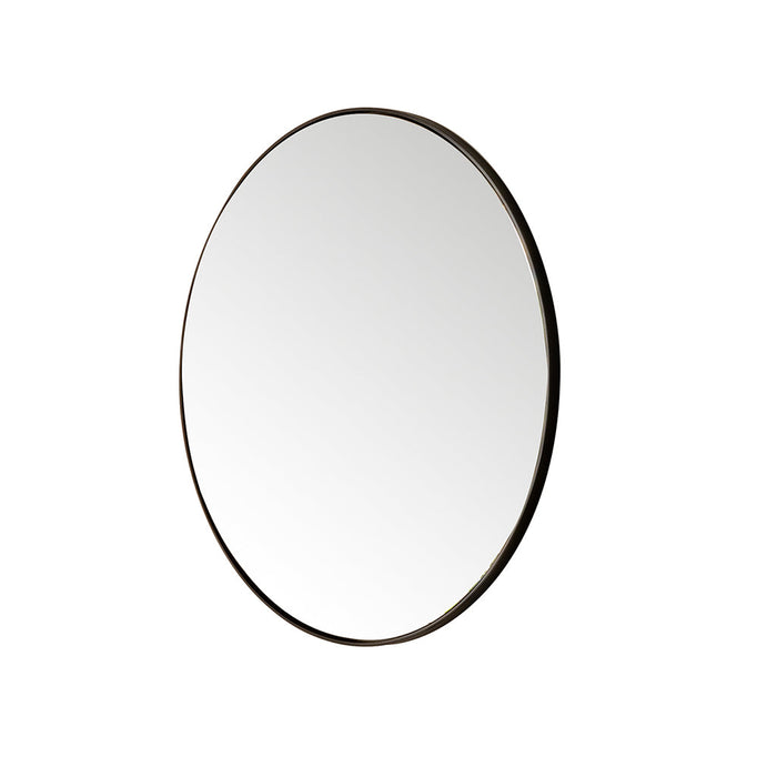 Rohe Round Vanity Mirror - Wall Mount - 30" Brass/Glass/Matt Black