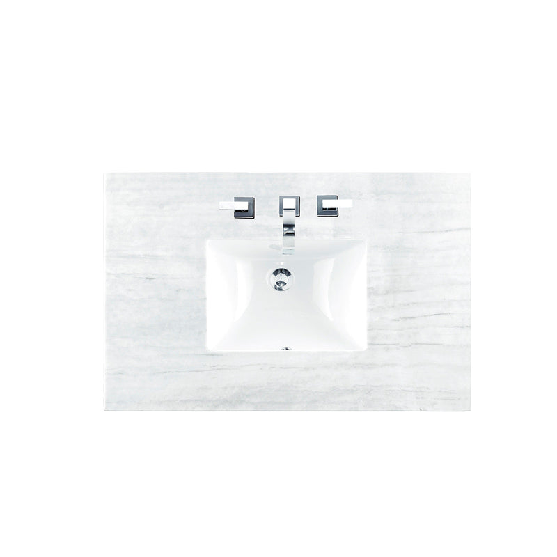 Emmeline 2 Drawers Bathroom Vanity with Solid Surface Sink - Floor Mount - 36" Mdf/Pebble Oak